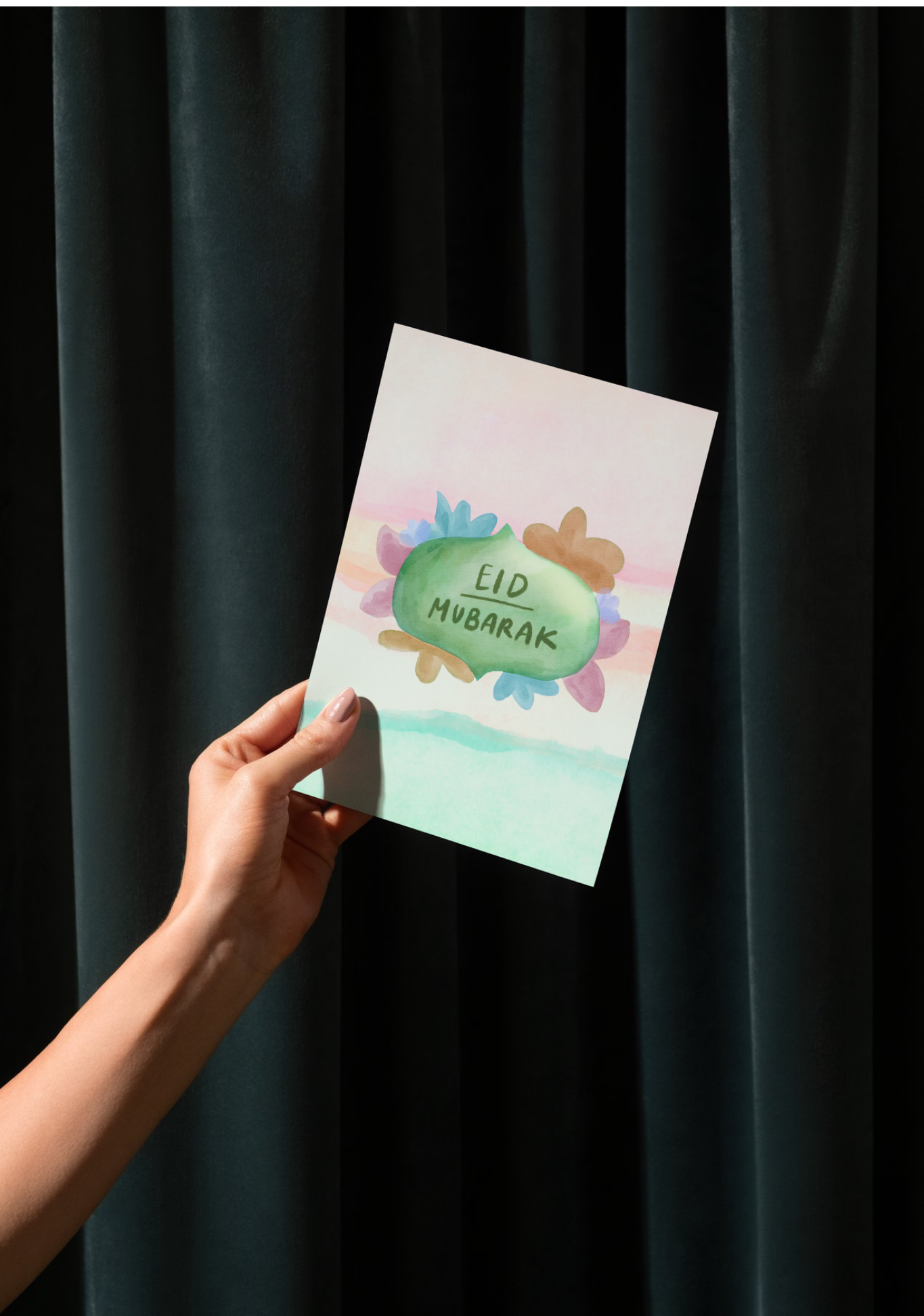 Eid Note Card: Naqa - 5 x 7 in (pack of 6)