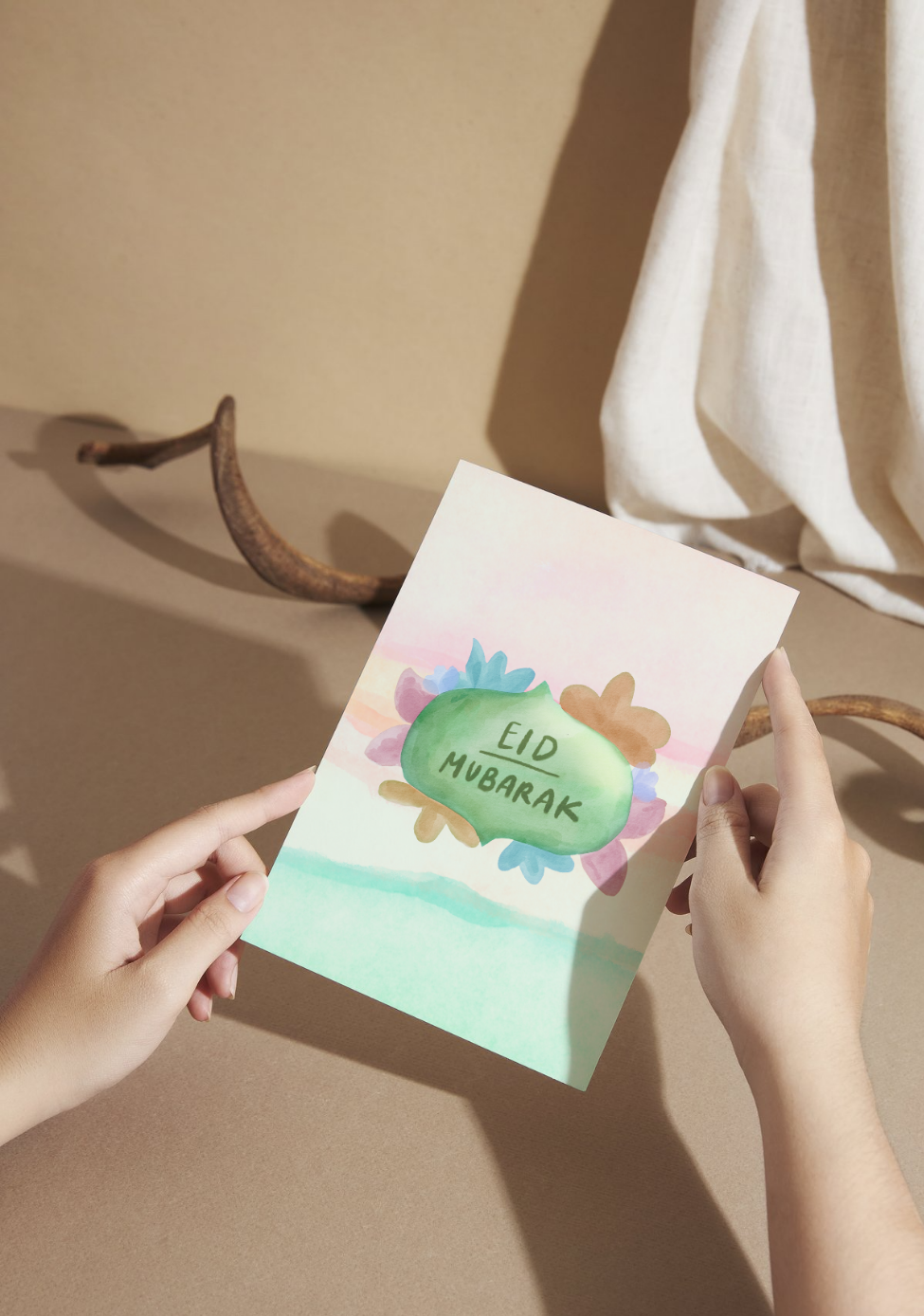 Eid Note Card: Naqa - 5 x 7 in (pack of 6)