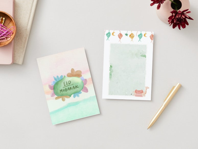 Eid Note Card: Naqa - 5 x 7 in (pack of 6)