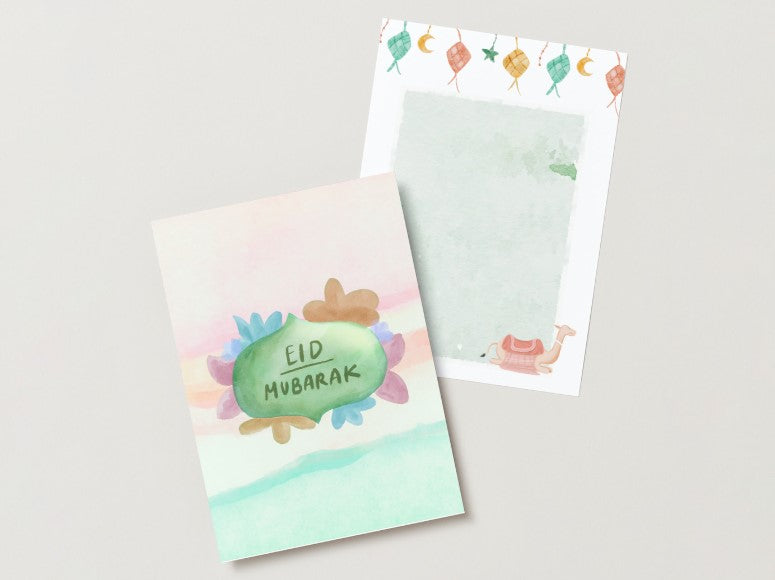Eid Note Card: Naqa - 5 x 7 in (pack of 6)