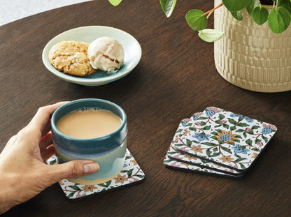 Coasters - Wallflowers - 3.75 x 3.75 IN (Pack of 4)